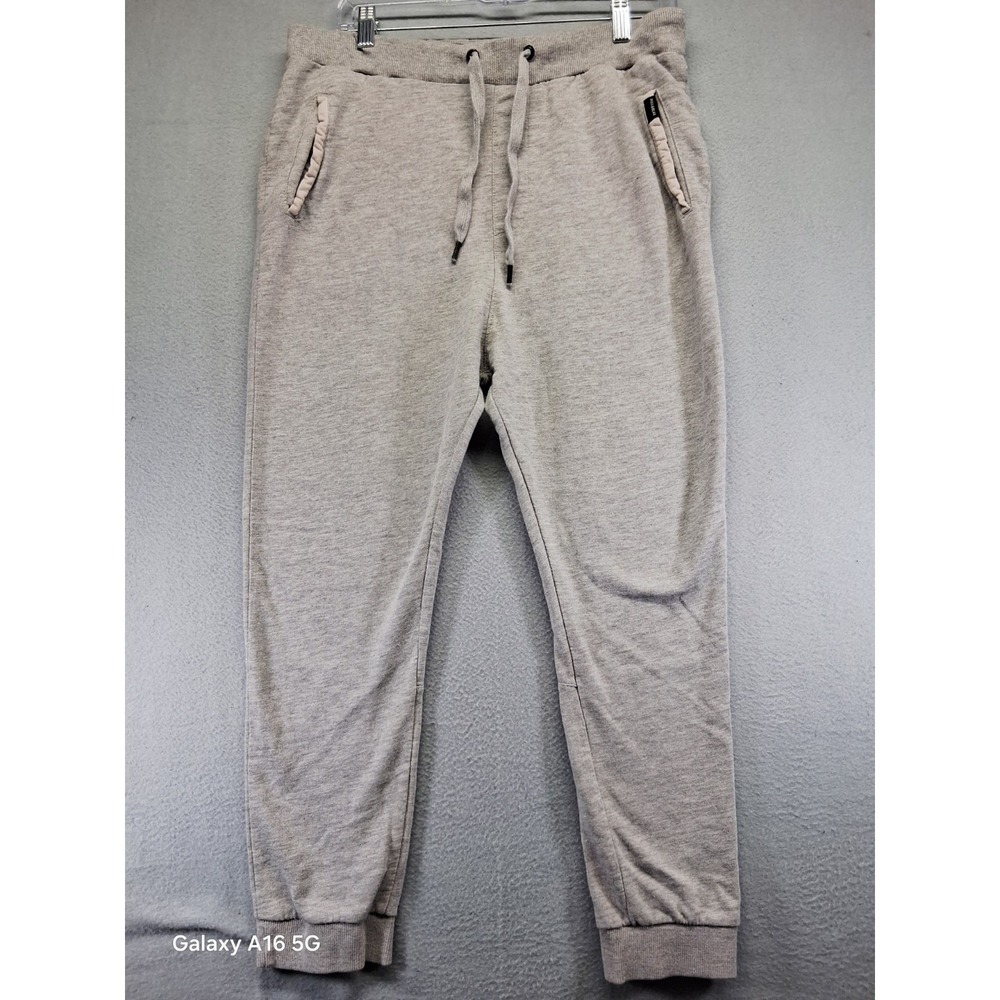 Pull &‎ Bear Men's Gray Jogger Pants Pockets Drawstrings  Size L